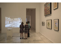 Installation view: Pier 34 NYC 1983-84 slideshow at Museo Reina Sofia, Madrid