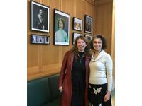 Lottie Davies and Sarah Champion at the exhibition